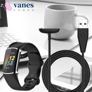 Vanes1 สายชาร์จแม่เหล็ก ฟังก์ชั่นรีเซ็ต 100 ซม. 50 ซม. อุปกรณ์เสริม สําหรับ Fitbit Luxe แท่นชาร์จ USB สีดํา