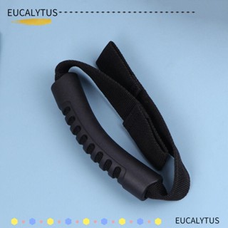 Eutus ที่จับพลาสติก PVC สีดํา สําหรับพนักพิงศีรษะรถยนต์ กระเป๋าเดินทาง 2 ชิ้น