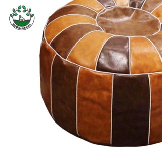 [Whcart] ปลอกหมอนอิง หนัง PU ทรงกลม ลาย Ottoman Pouf เส้นผ่าศูนย์กลาง 9 นิ้ว สําหรับตกแต่งห้องนอน ห้องนั่งเล่น