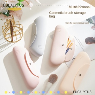 Eutus กระเป๋าเครื่องสําอาง ซิลิโคน แบบพกพา สีชมพู สีฟ้า