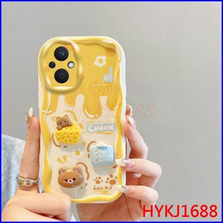 เคส Oppo Reno 7Z 5G เคส Oppo Reno 8Z 5G เคสโทรศัพท์มือถือ ซิลิโคนนิ่ม tpu ลายตุ๊กตาครีม 3D สําหรับ NYGZ