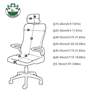 [Whcart] ผ้าคลุมเก้าอี้สํานักงาน แบบยืดหยุ่น พร้อมที่พิงศีรษะ ตามหลักสรีรศาสตร์ สําหรับรับประทานอาหารที่บ้าน