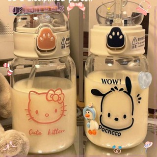 Orienttk ขวดน้ําดื่ม ลายการ์ตูนอะนิเมะ Kuromi Cinnamoroll พร้อมหลอดดูด กันรั่ว สําหรับโรงเรียน เด็กผู้ชาย ผู้หญิง