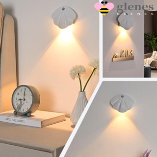 Glenes โคมไฟติดผนัง LED แบบแม่เหล็กดูด ชาร์จไฟได้ สร้างสรรค์ พร้อมระบบตรวจจับการเคลื่อนไหวร่างกายมนุษย์ สามสี สายไฟฟรี แผงประตู