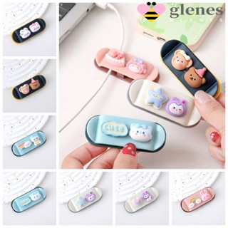 Glenes คลิปยึดสายเคเบิล แบบติดผนัง ไม่ต้องเจาะ สําหรับจัดเก็บสายชาร์จ USB