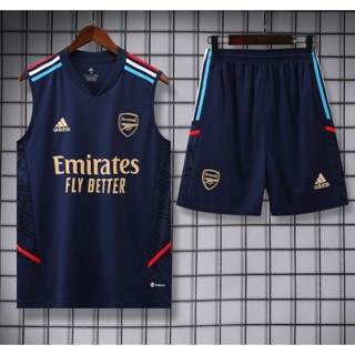 เสื้อกีฬาแขนสั้น ลายทีมชาติฟุตบอล Arsenal 23 24 ชุดเหย้า สีน้ําเงินเข้ม สําหรับผู้ใหญ่