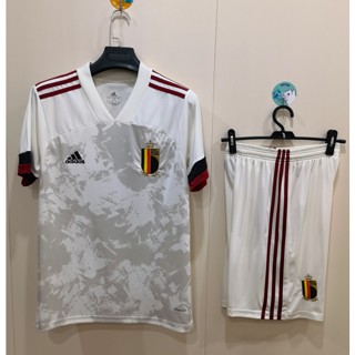 เสื้อกีฬาแขนสั้น ลายทีมชาติฟุตบอล Belgium Away 2020 ชุดเยือน สําหรับผู้ใหญ่