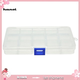 Han_ กล่องพลาสติก 15 ช่อง ปรับได้ สําหรับเก็บเหยื่อตกปลา