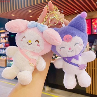 Dwayne พวงกุญแจ จี้ตุ๊กตาการ์ตูนอนิเมะ Kuromi Pom Pom Purin Cinnamoroll Kuromi หลากสี ของขวัญวันเกิด สําหรับเด็ก