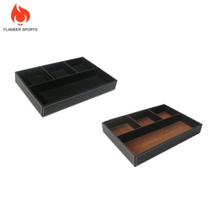 [Lzdzlx1] ถาดหนังเก็บเครื่องประดับ 4 ช่อง 2 สี