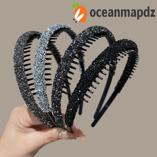 Oceanmapdz ที่คาดผม พลอยเทียม แต่งหน้า พลาสติก น่ารัก ที่คาดผม ที่คาดผม ห่วงล้างหน้า ตัวผู้