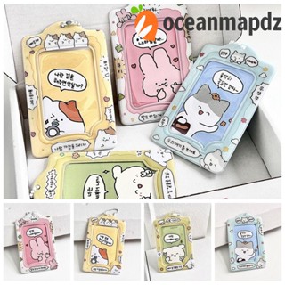 Oceanmapdz เคสใส่บัตร ลายการ์ตูนแมว กระต่ายน่ารัก สําหรับนักเรียน