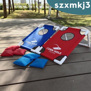 [Szxmkj3] ชุดของเล่น Playset พับได้ ประกอบด้วย บอร์ด 2 รู 8 ถุงถั่ว