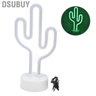 Dsubuy Cactus Neon Light  Wall Decor Signs USB Charging for Christmas Party Living Room Bedroom