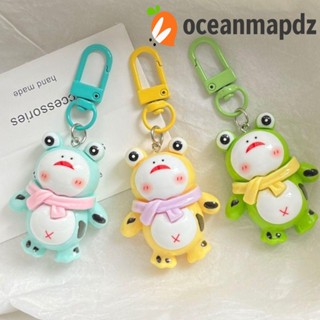 Oceanmapdz พวงกุญแจ จี้เรซิ่น รูปกบน่ารัก ขนาดเล็ก สีแคนดี้ สําหรับแขวนตกแต่ง