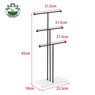 [Whcart] ชั้นวางเครื่องประดับ สร้อยคอ สร้อยข้อมือ แบบตั้งโต๊ะ 3 ชั้น