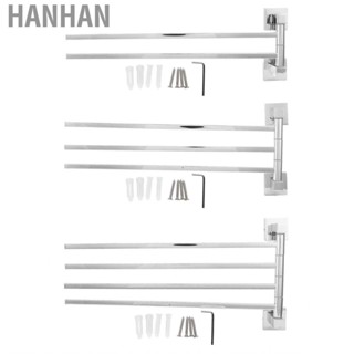 Hanhan Stainless Steel Towel Rack Bar 180° Rotatable Bathrobe Hanger Holder US