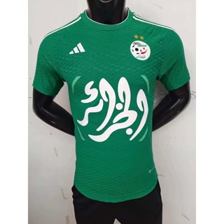 [Player Question] เสื้อกีฬาแขนสั้น ลายทีมชาติฟุตบอล Algerian Green 2324 คุณภาพสูง