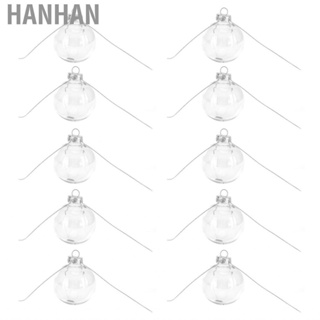 Hanhan 10Pc/Set Decorative Hanging Ball Reusable Fillable Transparent Christmas Ne