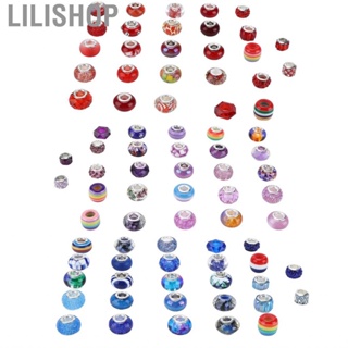 Lilishop DIY Big Hole Beads  Multiple Styles Various Colors for Anklets Bracelets Necklaces