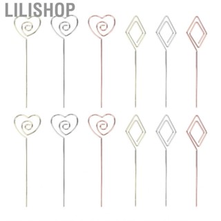 Lilishop Table Number Holder  Electroplating Process Photo Practical Convenient for Home Decoration Office