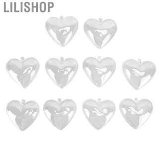 Lilishop Transparent Fillable Ball  Reusable Heart Shaped Plastic Hollow Suspensible Easy To Use for DIY Crafts