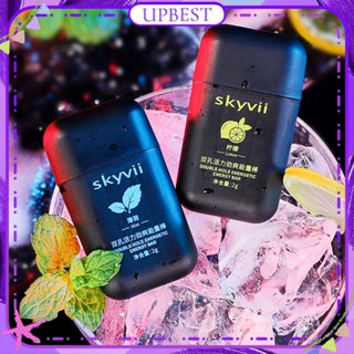 ♕ Skyvii Double Hole Vitality Energy Stick สดชื่นขับรถ Sleepy In Class Anti-drowsiness Cool Mint Lemon Nose Stick Body Care 2g 2 แบบ UPBEST