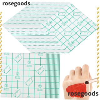 Rosegoods1 พาเลตต์แต่งหน้า แบบใช้แล้วทิ้ง สติกเกอร์แต่งหน้า กันน้ํา เครื่องมือต่อกิ่ง DIY ฟิล์ม Pu กาวถาดสีเล็บผู้หญิง