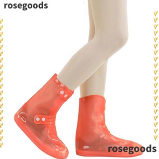 Rosegoods1 รองเท้าบูทกันฝน PVC กันน้ํา สีส้ม 1 คู่