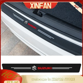 Xinfan สติกเกอร์คาร์บอนไฟเบอร์ ติดกันชนหลังรถยนต์ สําหรับ Suzuki Ertiga S-Presso Dzire Swift Jimny Vitara Celerio