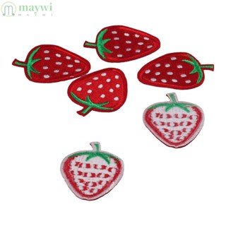 Maywi เสื้อเชิ้ต ปักลายผลไม้ สตรอเบอร์รี่ สีแดง 14 ชิ้น 14 ชิ้น