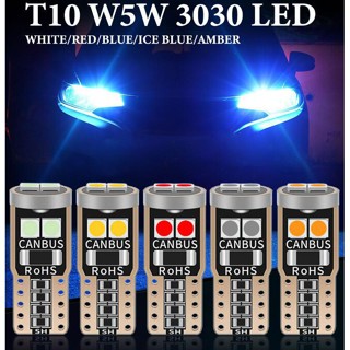 หลอดไฟ LED T10 W5W 6SMD 3030 12V 6000K สําหรับรถยนต์ รถจักรยานยนต์ 1 ชิ้น