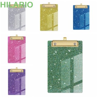 Hilario คลิปบอร์ดเขียนกลิตเตอร์ เมโม่โฟลเดอร์เมนู กระดาษ ทนทาน สีทอง