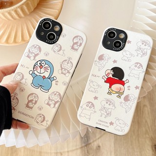 เคสโทรศัพท์มือถือหนัง ลายการ์ตูนชินจัง โดเรม่อน สําหรับ iPhone 14ProMax 13 12 11