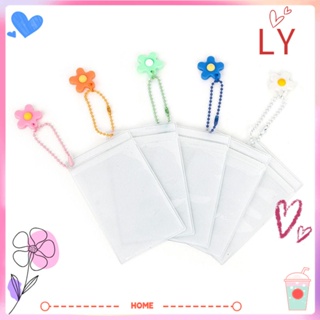 Ly ซองใส่นามบัตร PVC ขนาดเล็ก 3 นิ้ว แบบพกพา กันน้ํา กันฝุ่น 5 ชิ้น