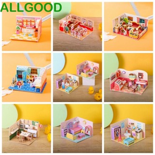 Allgoods โมเดลตัวต่อ รูปบ้าน 3D แฮนด์เมด ของเล่นสําหรับเด็ก