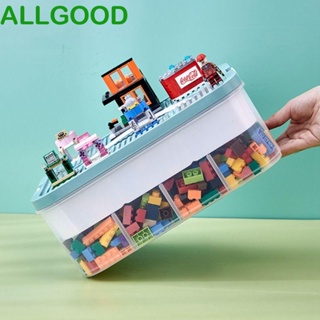 Allgoods กล่องพลาสติกใส พร้อมที่จับ วางซ้อนกันได้ สําหรับจัดเก็บของเล่น