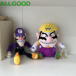 Allgoods หมอนตุ๊กตานุ่ม รูปการ์ตูนอนิเมะ Super Mario Waluigi สีม่วง สําหรับตกแต่งห้อง