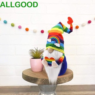 Allgoods ตุ๊กตาผ้า รูปหนวดเคราน่ารัก สีรุ้ง ไร้หน้า สําหรับคริสต์มาส