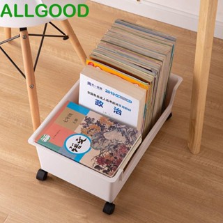 Allgoods กล่องเก็บหนังสือ แบบเคลื่อนย้ายได้ เรียบง่าย กันน้ํา พร้อมรอก สําหรับจัดเก็บเอกสาร