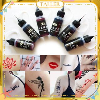 ✧Ready Stcok Juice Tattoo Cream กระตุ้นการเกิดออกซิเดชันตามธรรมชาติปลอดภัยไม่เป็นอันตรายต่อร่างกายกันน้ำ Diy Tattoo Gel ยาวนาน 10ml แต่งหน้า 6 สีสูง