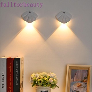 Fallforbeauty โคมไฟติดผนัง LED อัจฉริยะ แบบชาร์จไฟได้ สามสี พร้อมสายไฟแม่เหล็กดูด