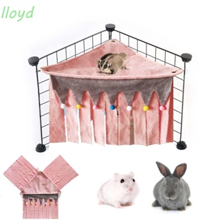 Lloyd บ้านหนูแฮมสเตอร์ แถบพู่ ทนทาน มุมเม่น ซ่อนได้ สําหรับสัตว์เลี้ยงขนาดเล็ก เปลญวน กระต่าย ซ่อนเต็นท์