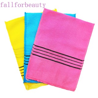 Fallforbeauty ผ้าขนหนูอาบน้ํา ผ้าเรยอน สองด้าน แบบพกพา เปิดปากแบน สีสันสดใส