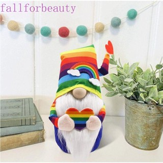 Fallforbeauty ตุ๊กตาหนวดเคราน่ารัก สีรุ้ง ไร้หน้า หลากสี สําหรับวันหยุด