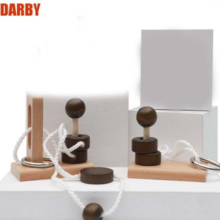 Darby จิ๊กซอว์ไม้เขาวงกต 3D แบบห่วงเชือกเกลียวล็อก สไตล์คลาสสิก สําหรับผู้ใหญ่