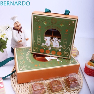 Bernardo กล่องบรรจุภัณฑ์ขนมไหว้พระจันทร์ การ์ดสีขาว อเนกประสงค์ แฮนด์เมด DIY 5 ชิ้น ต่อชุด