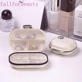 Fallforbeauty กล่องยารายสัปดาห์ ซิลิกาเจล ขนาดเล็ก แบบพกพา ทนทาน กันฝุ่น สีดํา สําหรับใส่ยา ครีม เดินทาง