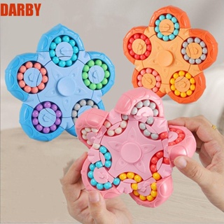 Darby ของเล่นลูกบาศก์พลาสติก หมุนได้ สามด้าน ฝึกสมอง คลายเครียด