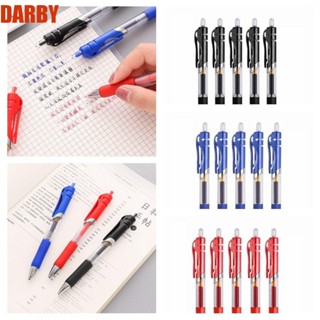 Darby ปากกาเซ็นชื่อ 0.5 มม. สีดํา น้ําเงิน แดง 5 ชิ้น